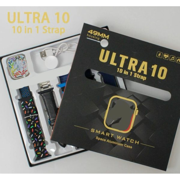 Ultra Smart Watch With 10 Straps