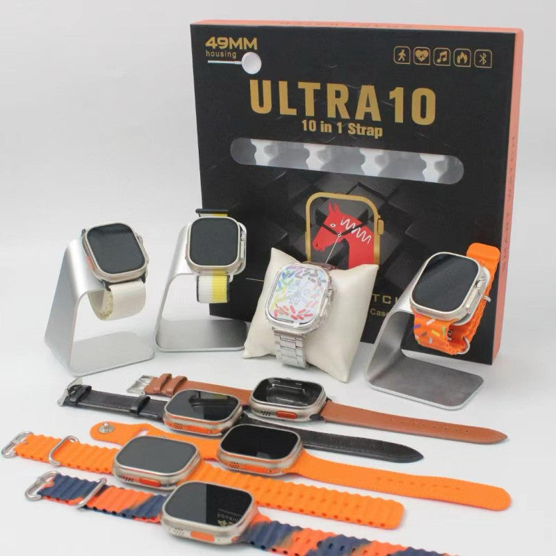 Ultra Smart Watch With 10 Straps