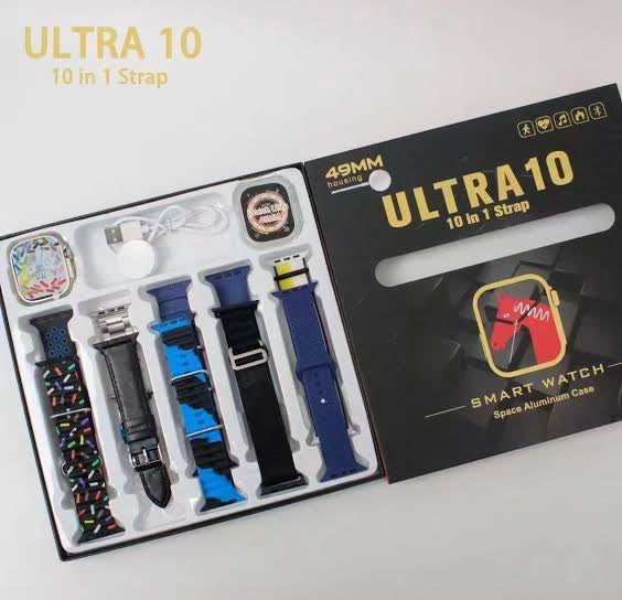 Ultra Smart Watch With 10 Straps